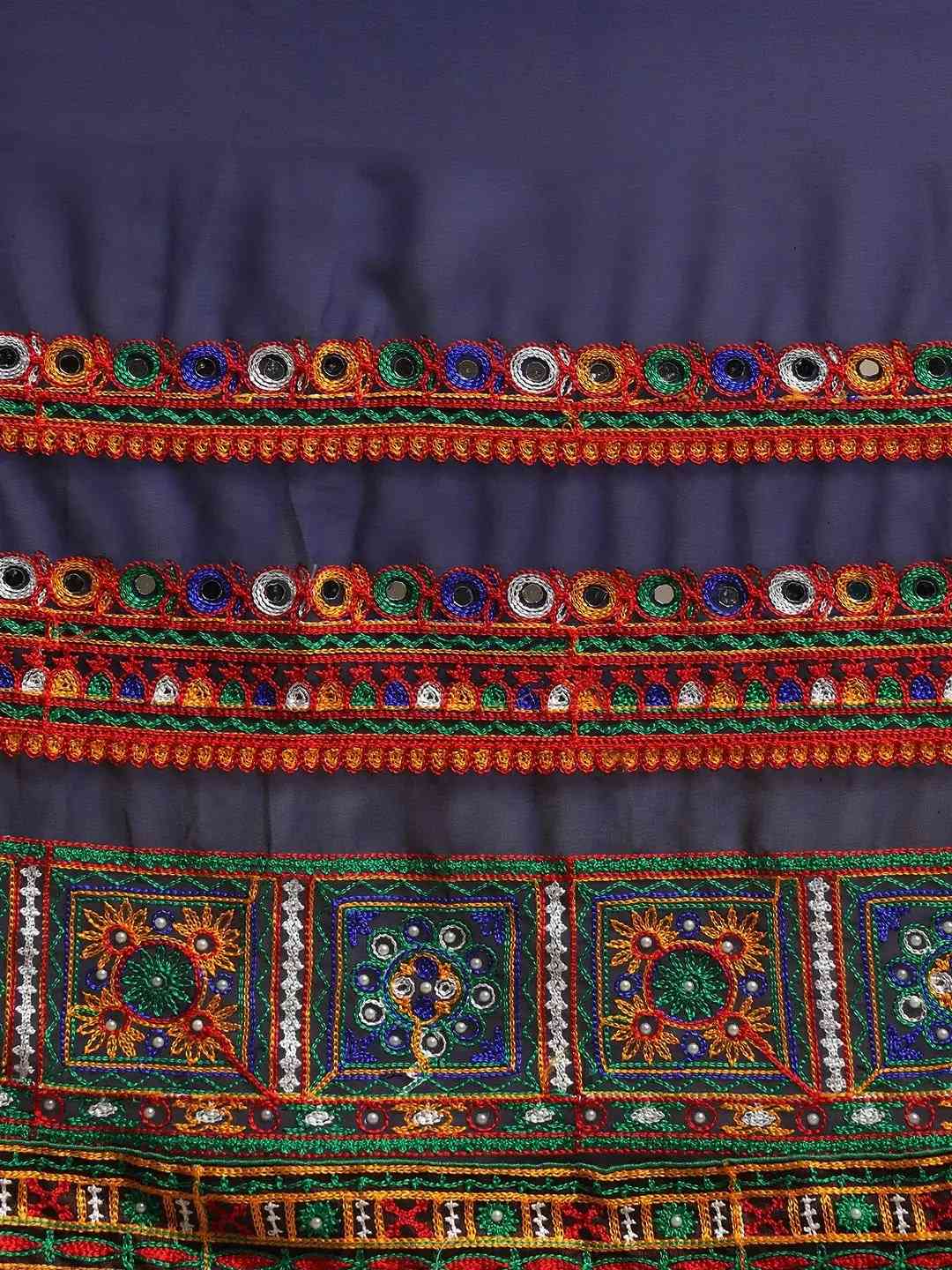  Pure Georgette Kutchi Embroidered Bandhani Saree
