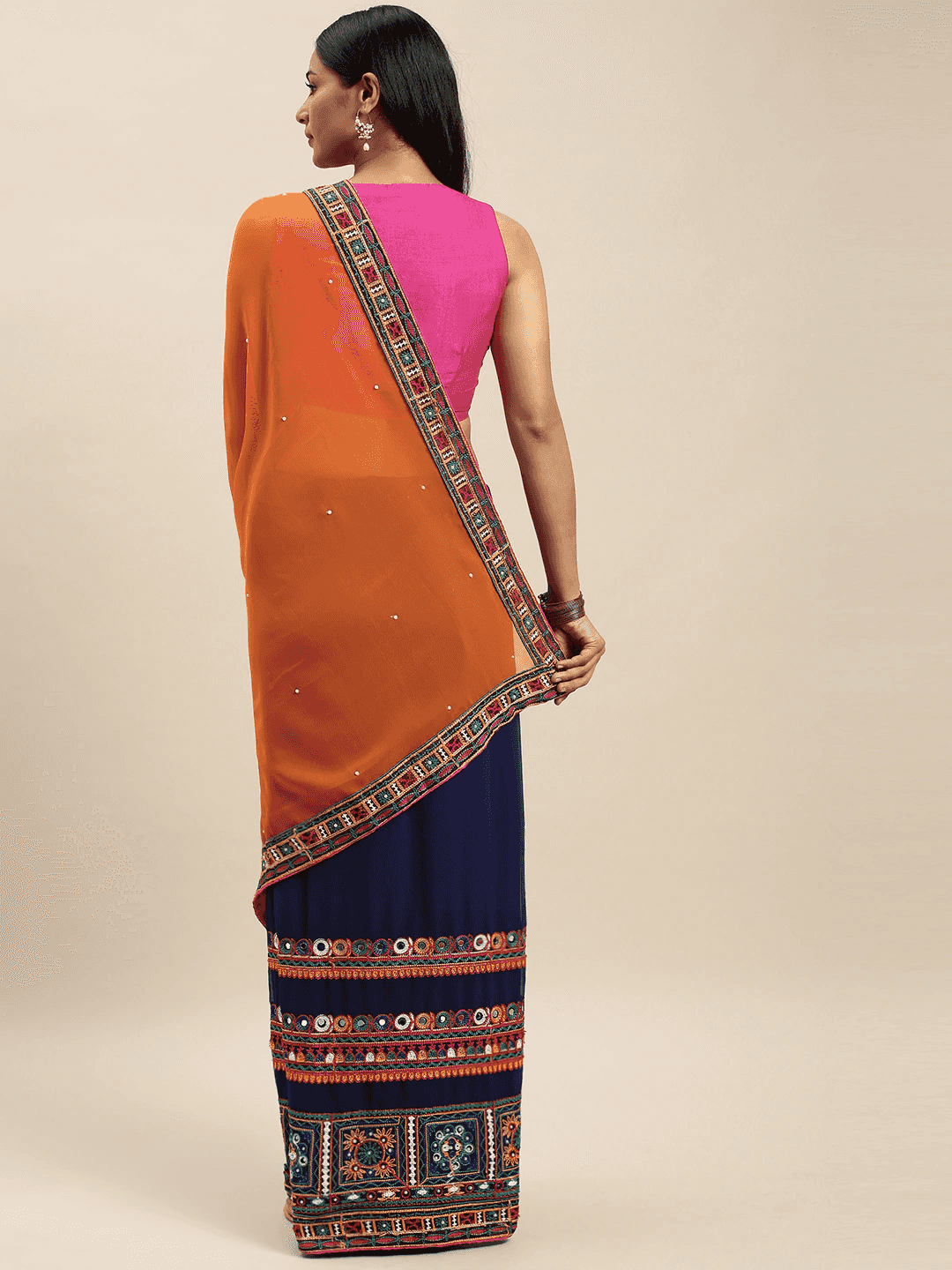 Royal Katchi Embroidery Saree