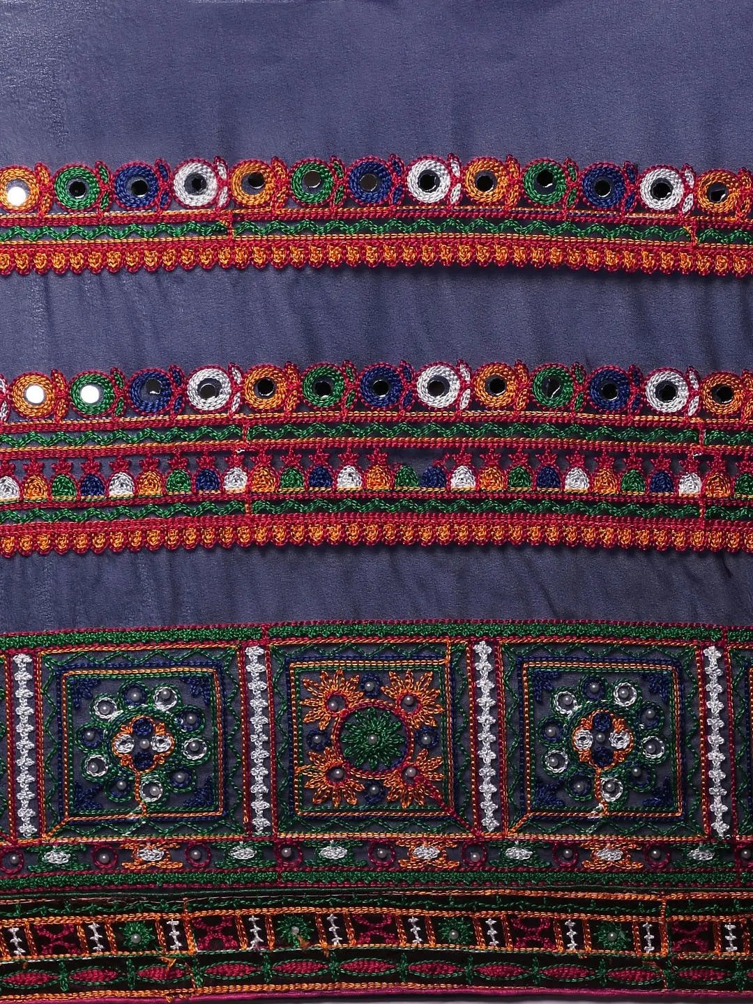 Royal Katchi Embroidery Saree