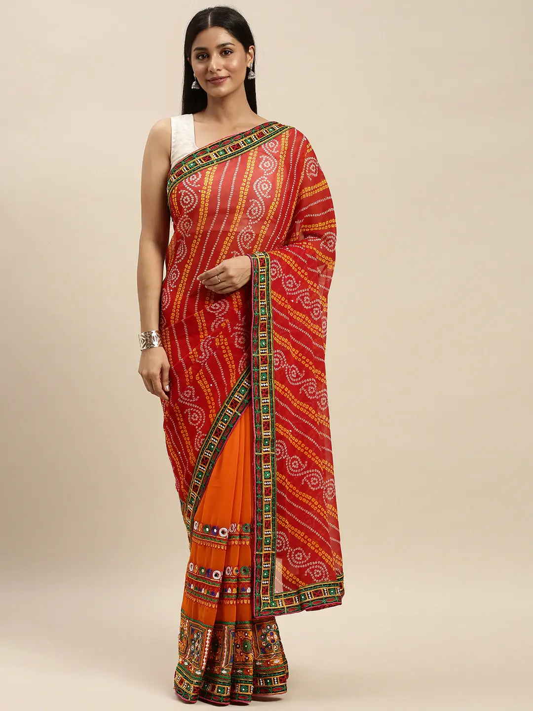 Royal Katchi Embroidery Saree