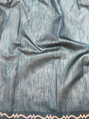 Teal Rangoli Silk Saree