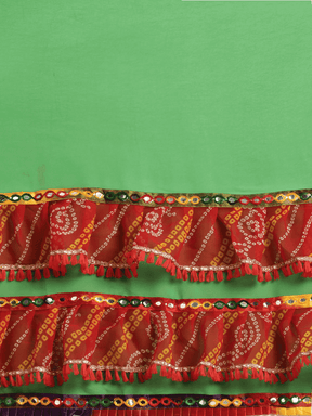 Exclusive Pure Georgette Embroidered Bandhani Saree