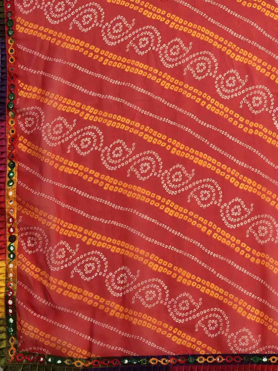Exclusive Pure Georgette Embroidered Bandhani Saree