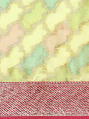 Soft Silk Kanjivaaram Saree With Ethnic Motif Border