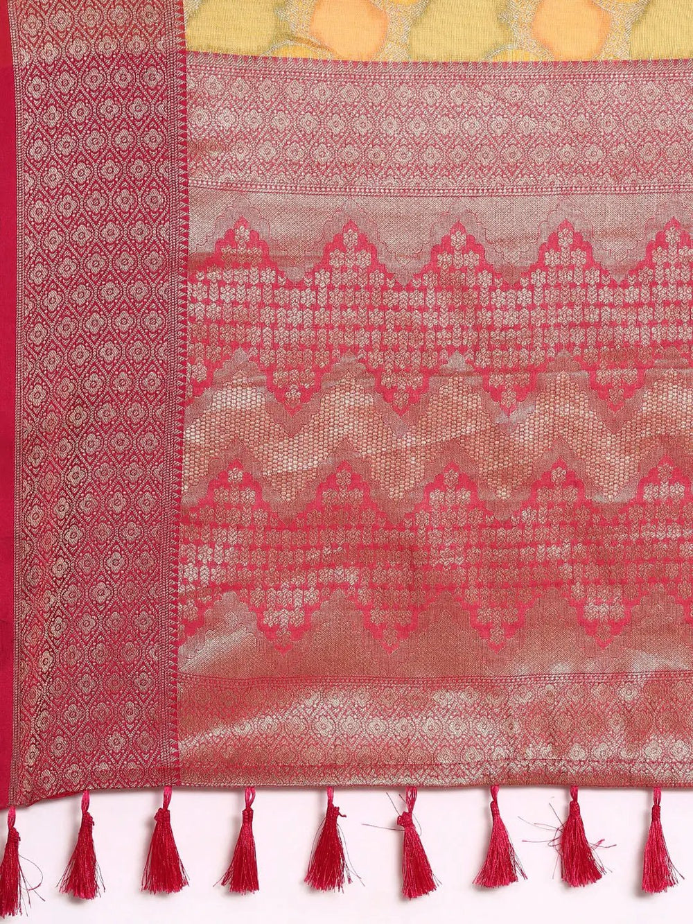 Soft Silk Kanjivaaram Saree With Ethnic Motif Border