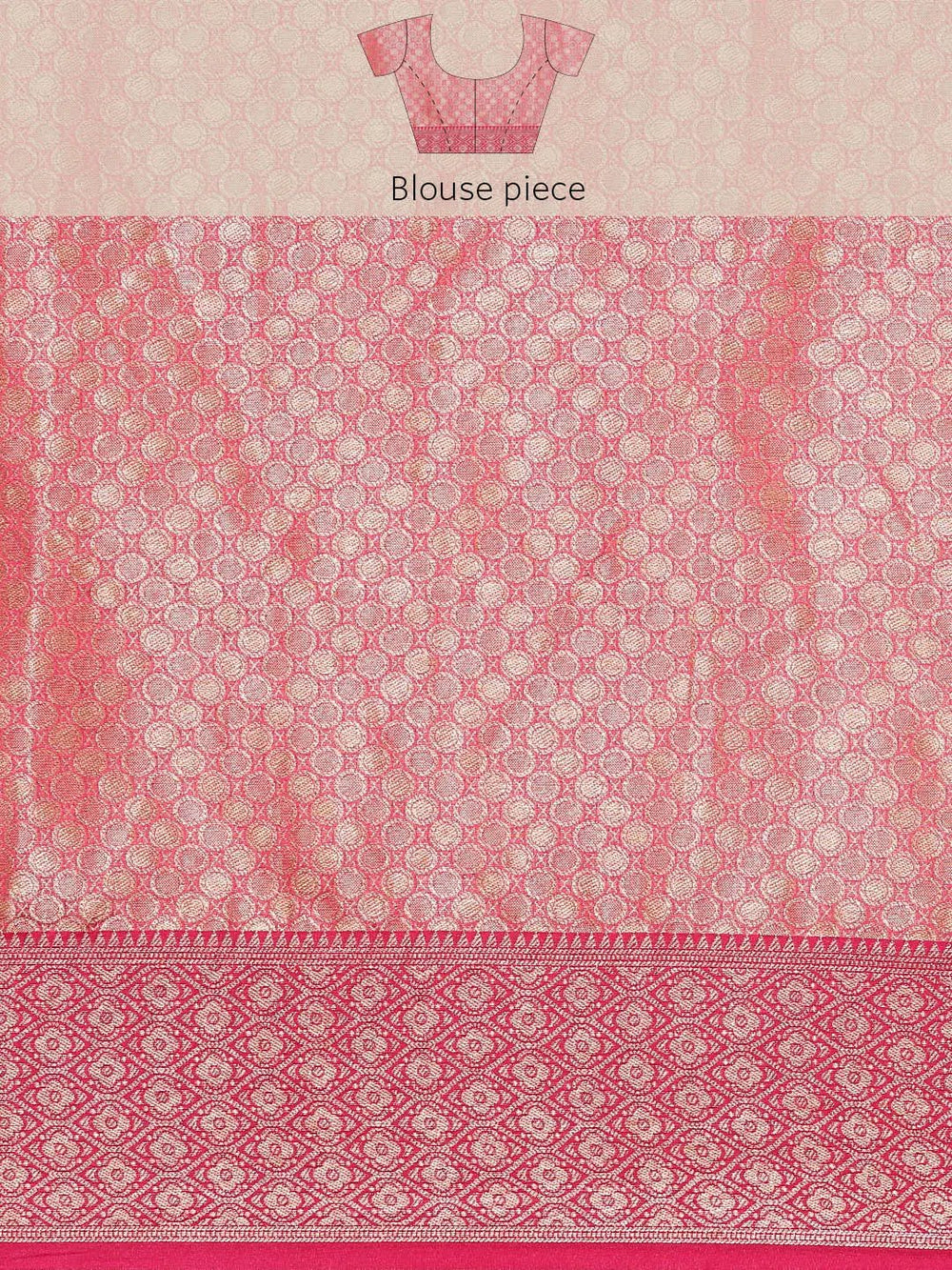 Soft Silk Kanjivaaram Saree With Ethnic Motif Border