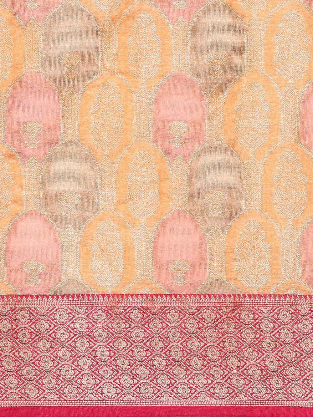 Soft Silk Kanjivaaram Saree With Ethnic Motif Border