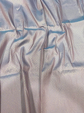 Lavender Blue Kolam Silk Heritage Saree