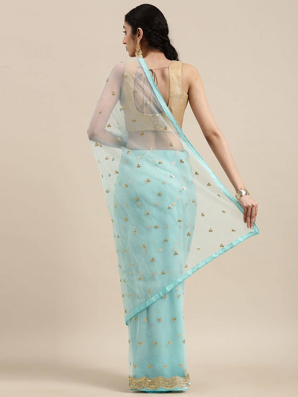 Soft Net Sequence Work Party Wear Saree 