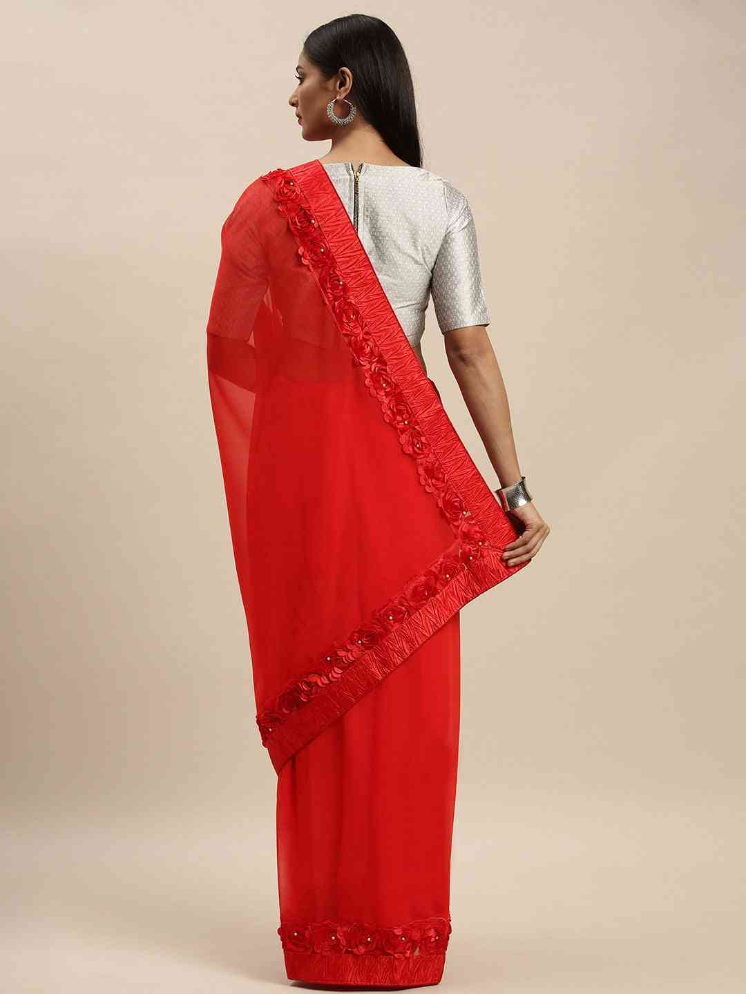 Pure Slab Cotton Trendy Block Print Designer Saree