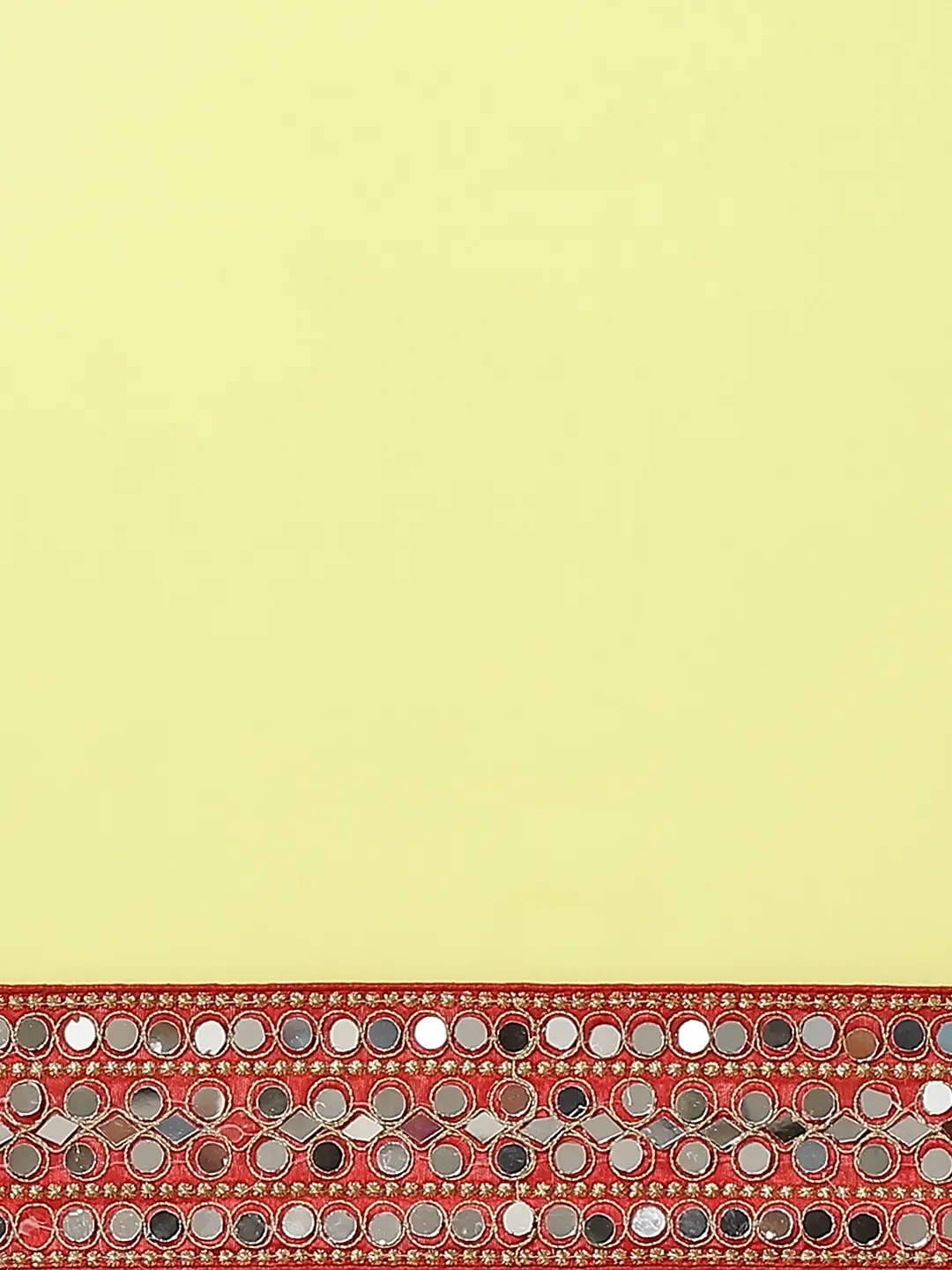 Soft Georgette With Mirror Work Border