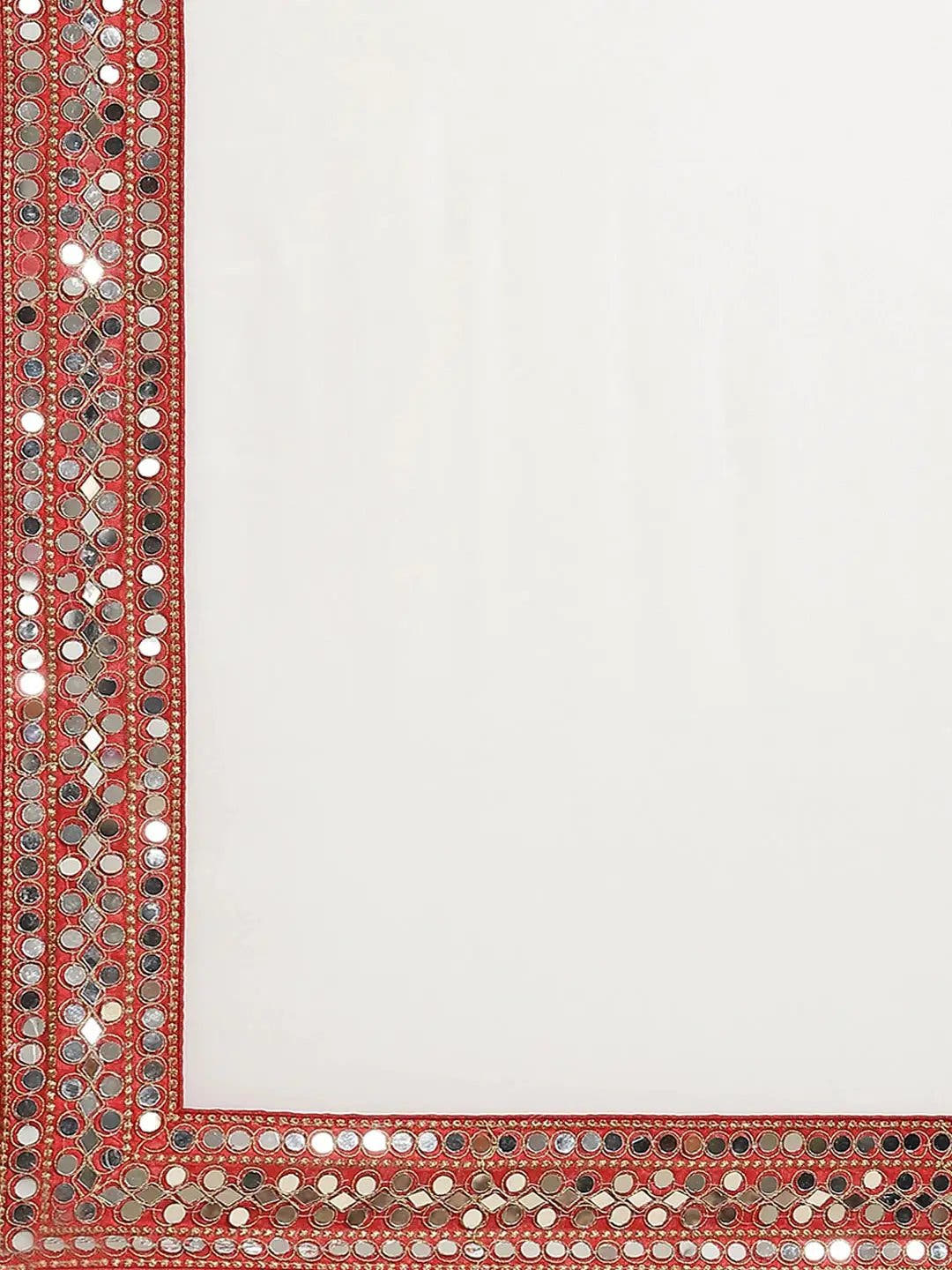 Soft Georgette Saree with Real Mirror Work