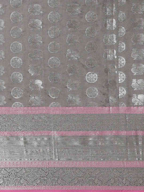  Exclusive Kanjivaram Zari Silk Saree with Ethnic Motifs