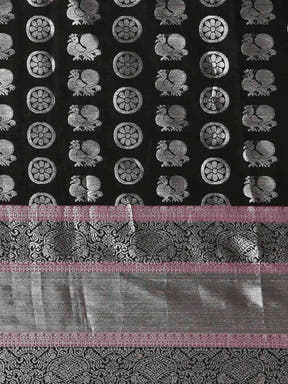  Kanjivaram Zari Silk Saree With Ethnic Motifs Work