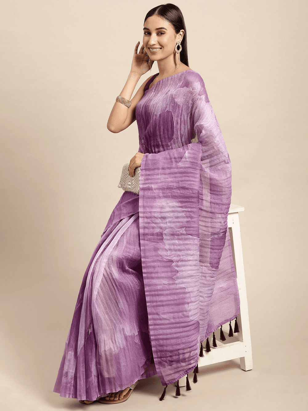 Bollywood Designer Soft Linen Crush Saree