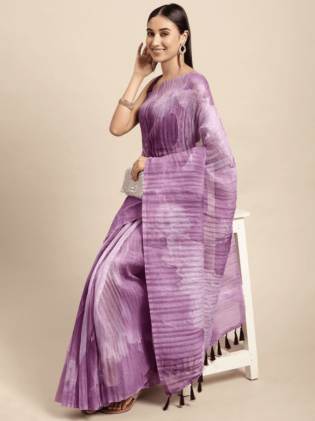 Bollywood Designer Soft Linen Crush Saree