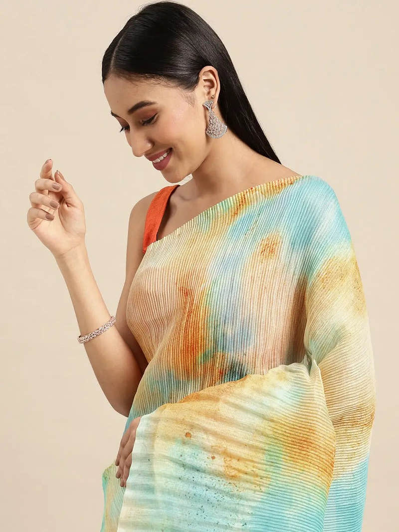 Bollywood Design Soft Linen Crush Saree