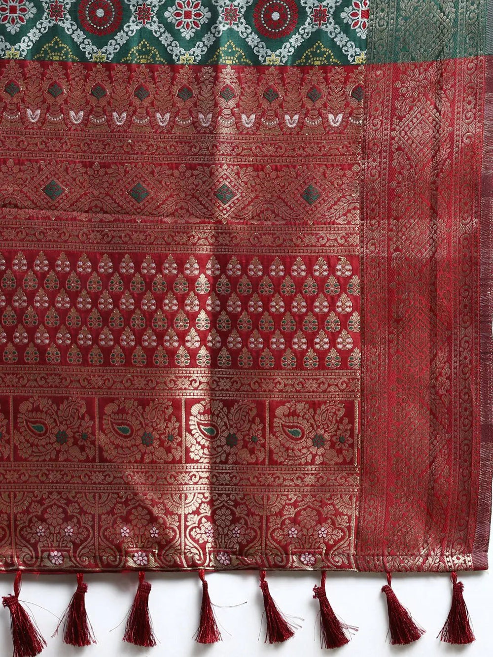 Patola Soft Silk Banarasi Saree With Zari border 