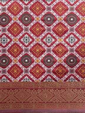 Patola Soft Silk Banarasi Saree With Zari border 