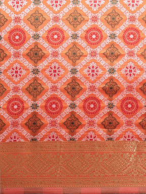 Patola Soft Silk Banarasi Saree With Zari border 