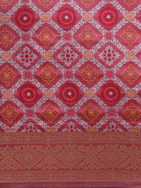 Patola Soft Silk Banarasi Saree With Zari border 