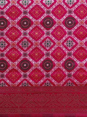 Patola Soft Silk Banarasi Saree With Zari border 