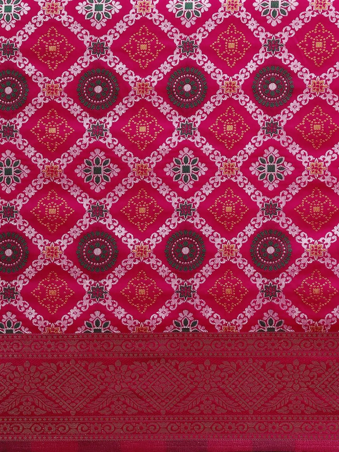 Patola Soft Silk Banarasi Saree With Zari border 