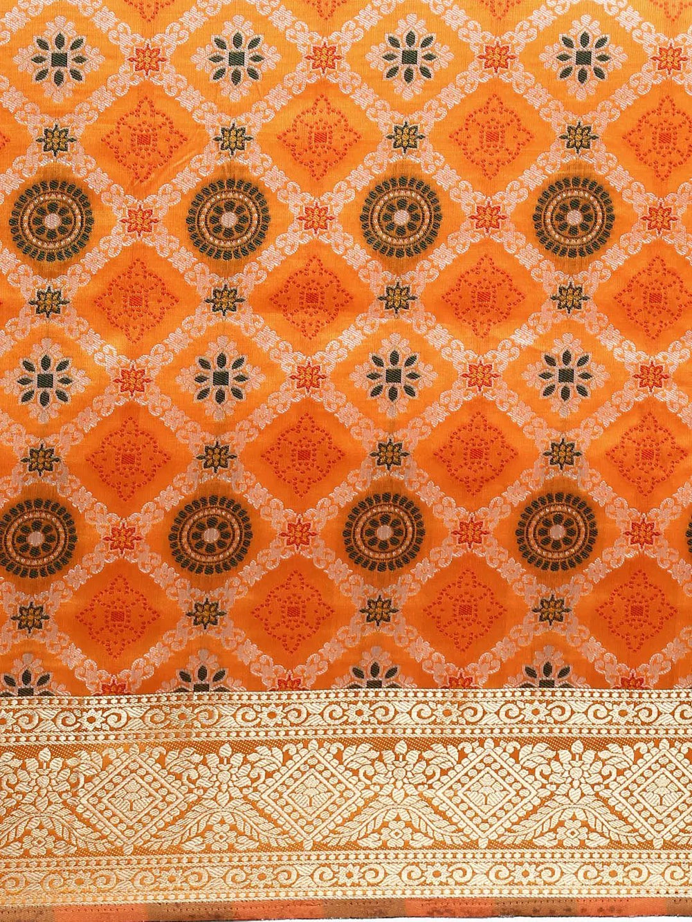 Patola Soft Silk Banarasi Saree With Zari border 