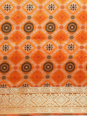 Patola Soft Silk Banarasi Saree With Zari border 