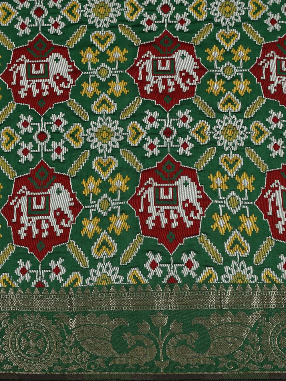 Patola Soft Silk Banarasi Saree With Zari border 