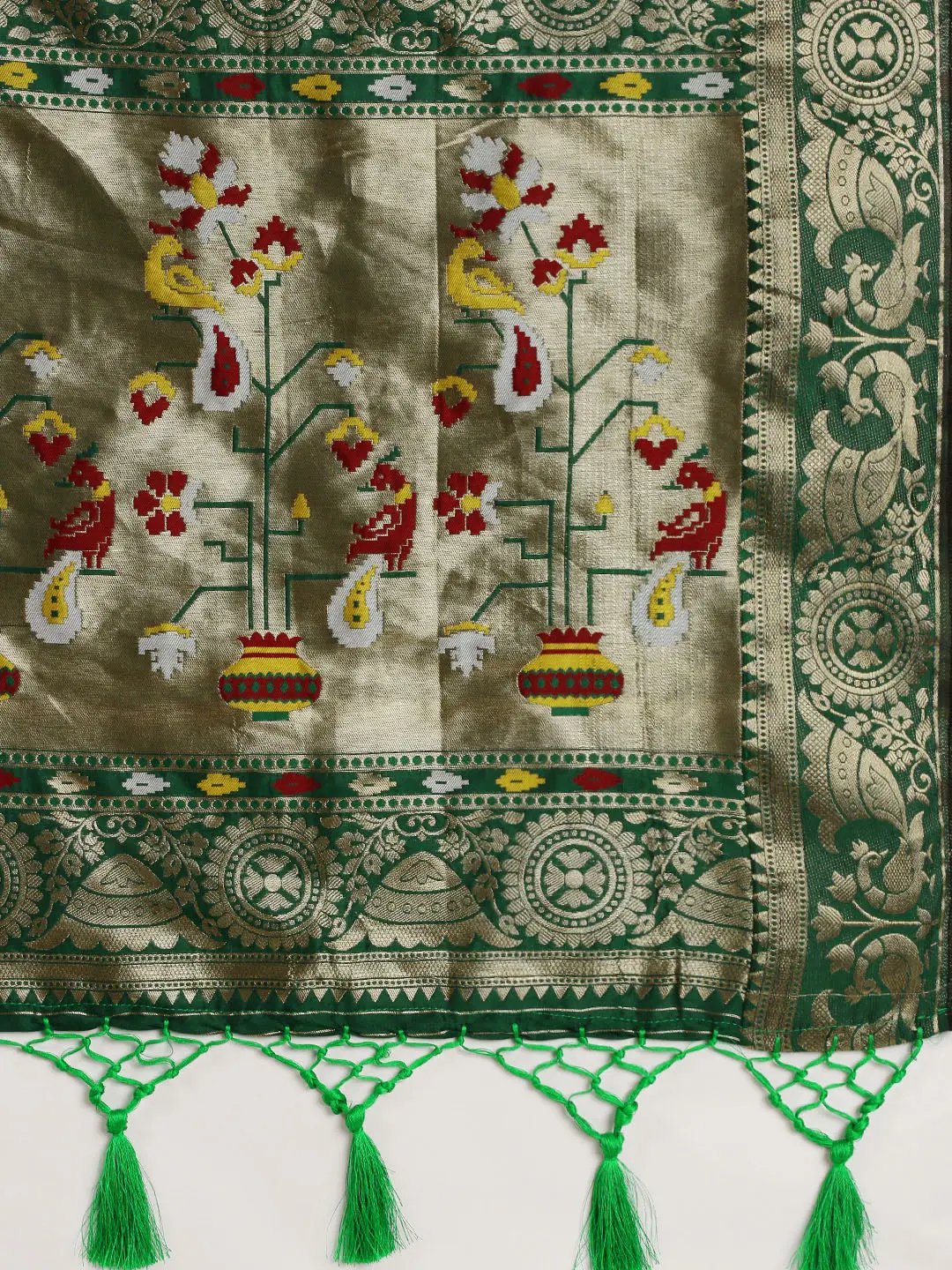 Patola Soft Silk Banarasi Saree With Zari border 