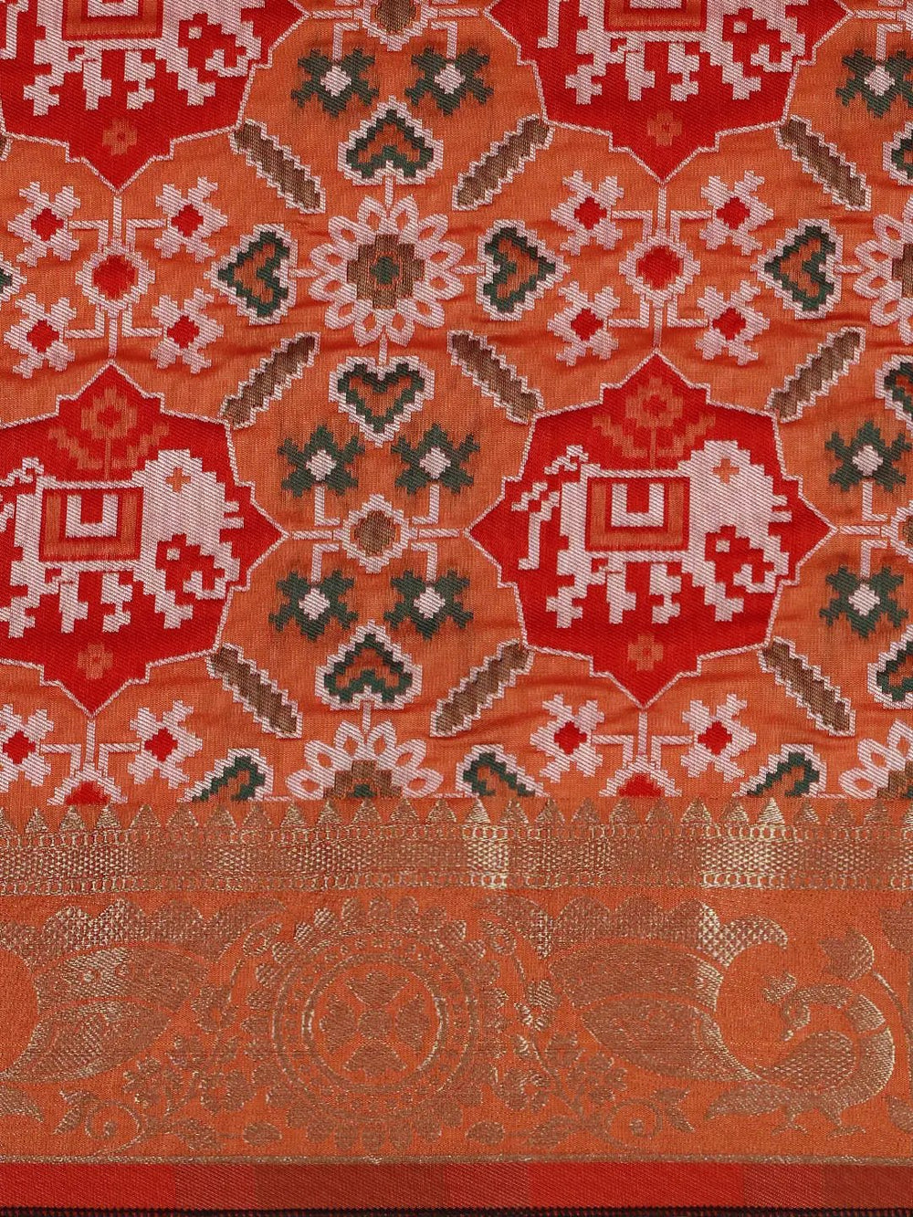  Patola Soft Silk Banarasi Saree With Zari border 