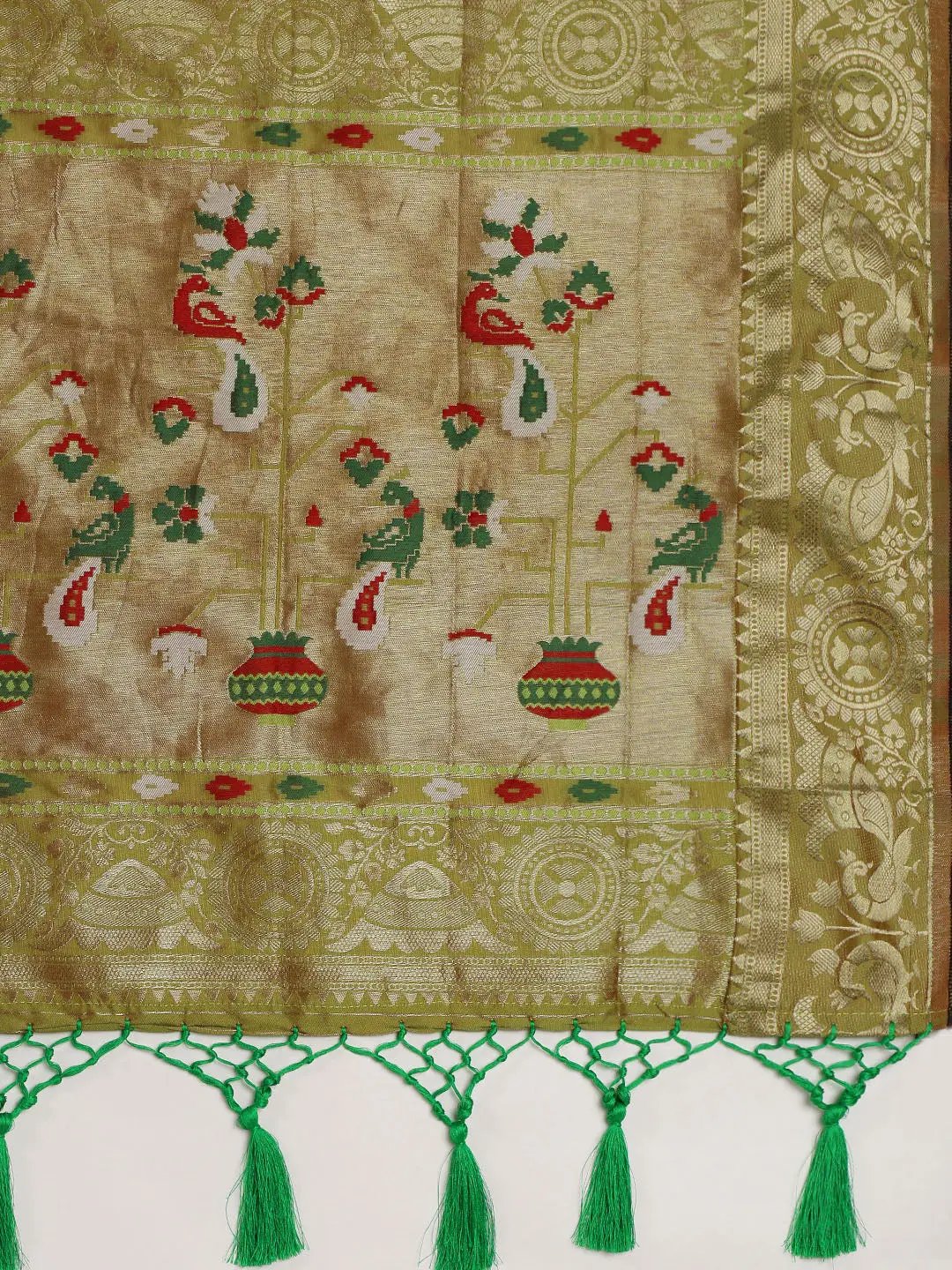 Patola Soft Silk Banarasi Saree With Zari border 