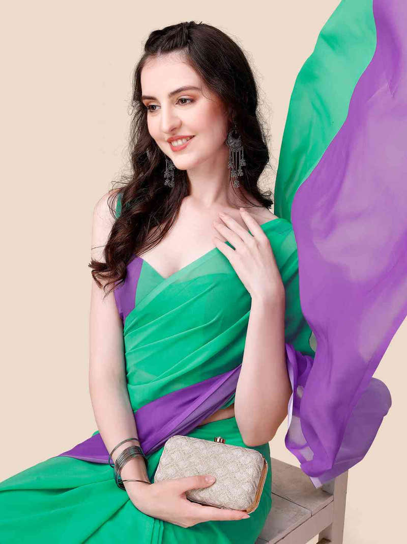 Soft Georgette Bollywood celebrity Wear Saree