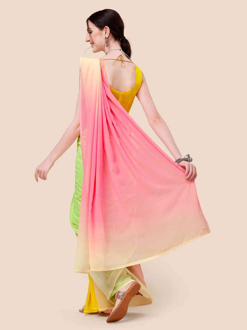 Soft Georgette Bollywood Ombre design  Saree