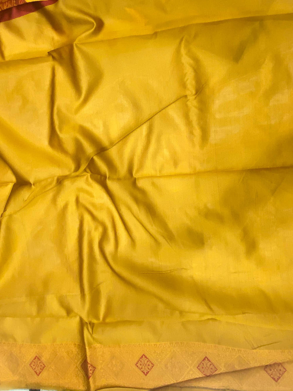 Rust Soft Silk Butta Weaving Saree

