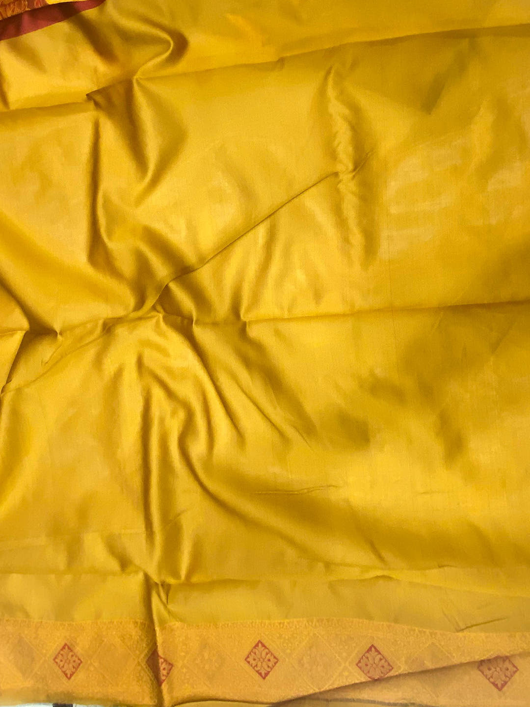 Rust Soft Silk Butta Weaving Saree


