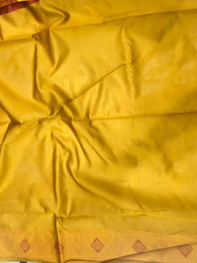 Rust Soft Silk Butta Weaving Saree

