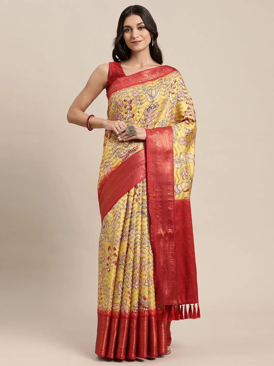 Stylish Designer Kalamkari Banarasi Silk Sarees 