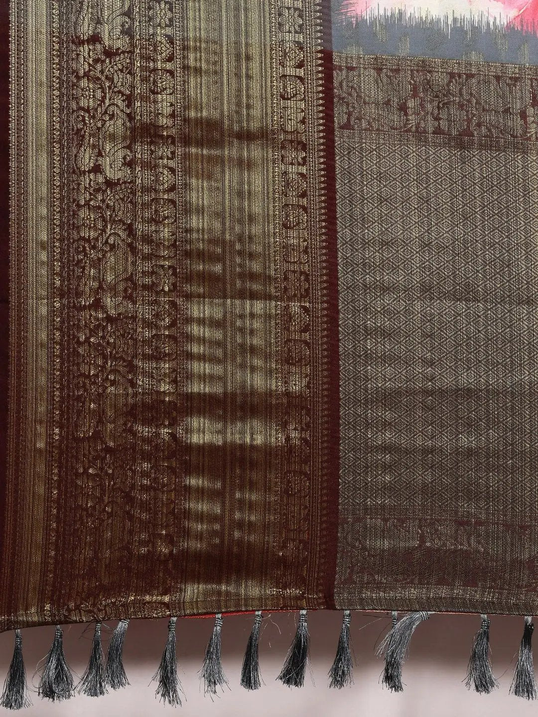  Silk Saree With Digital Kalamkari Print Pattu 