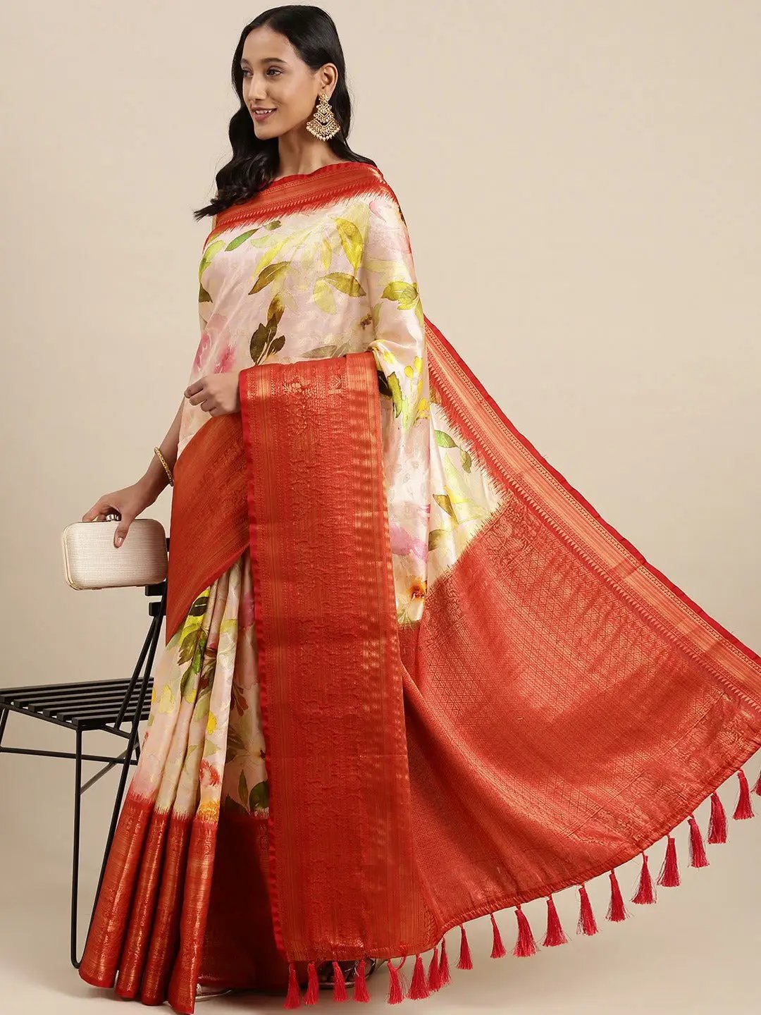  Silk Saree With Digital Kalamkari Print Pattu 