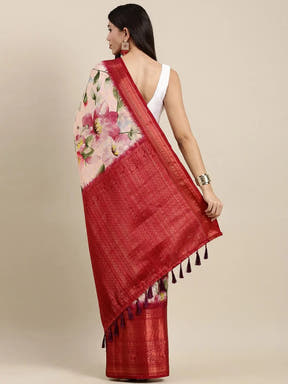  Silk Saree With Digital Kalamkari Print Pattu 