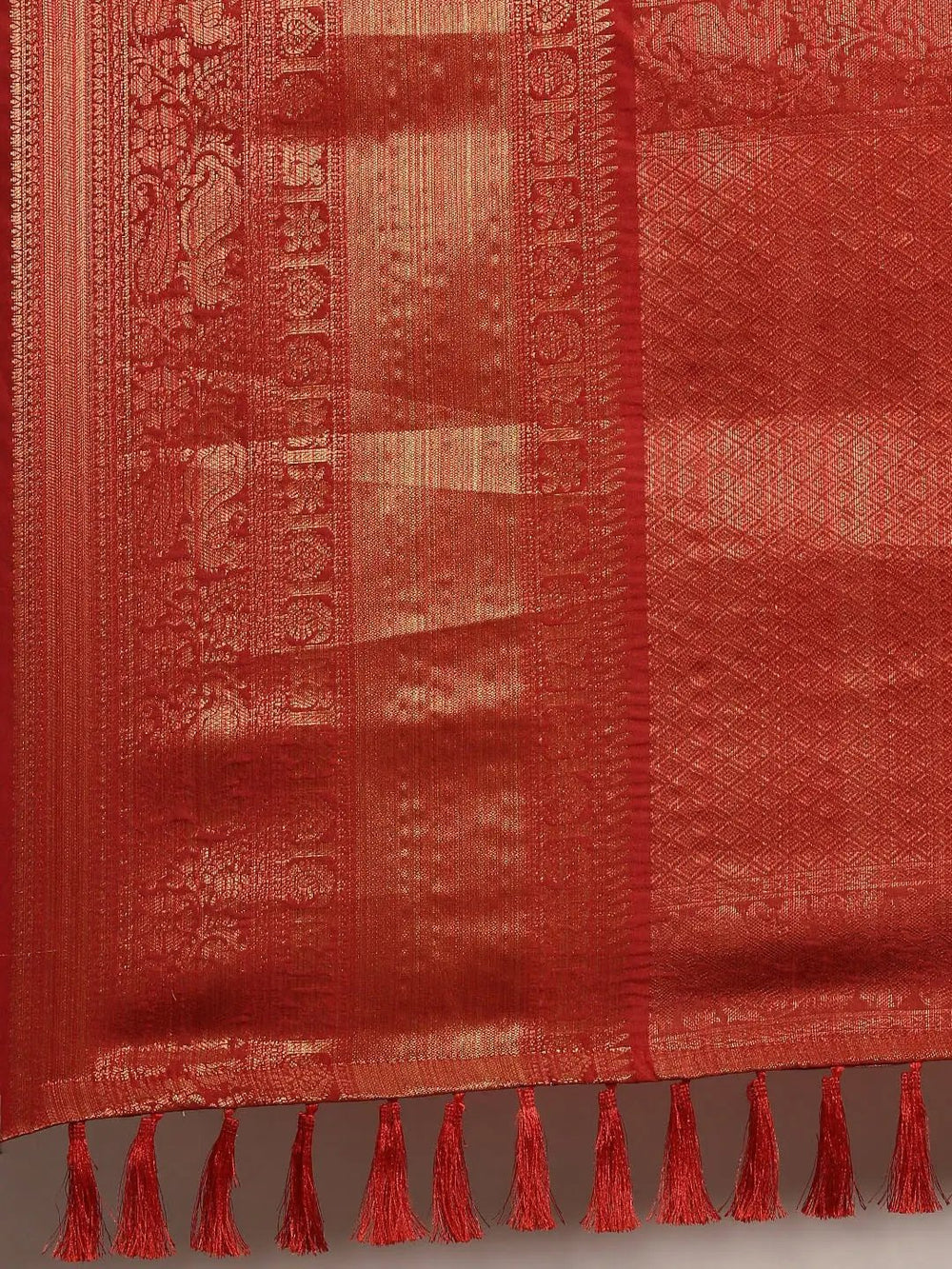 Digital Kalamkari Print Pattu Banarasi Silk Saree