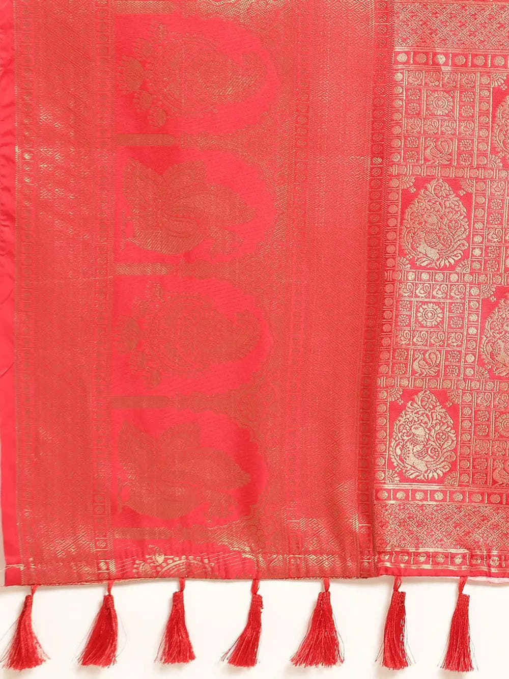 Soft Satin Kanchi Border Kalamkari Saree