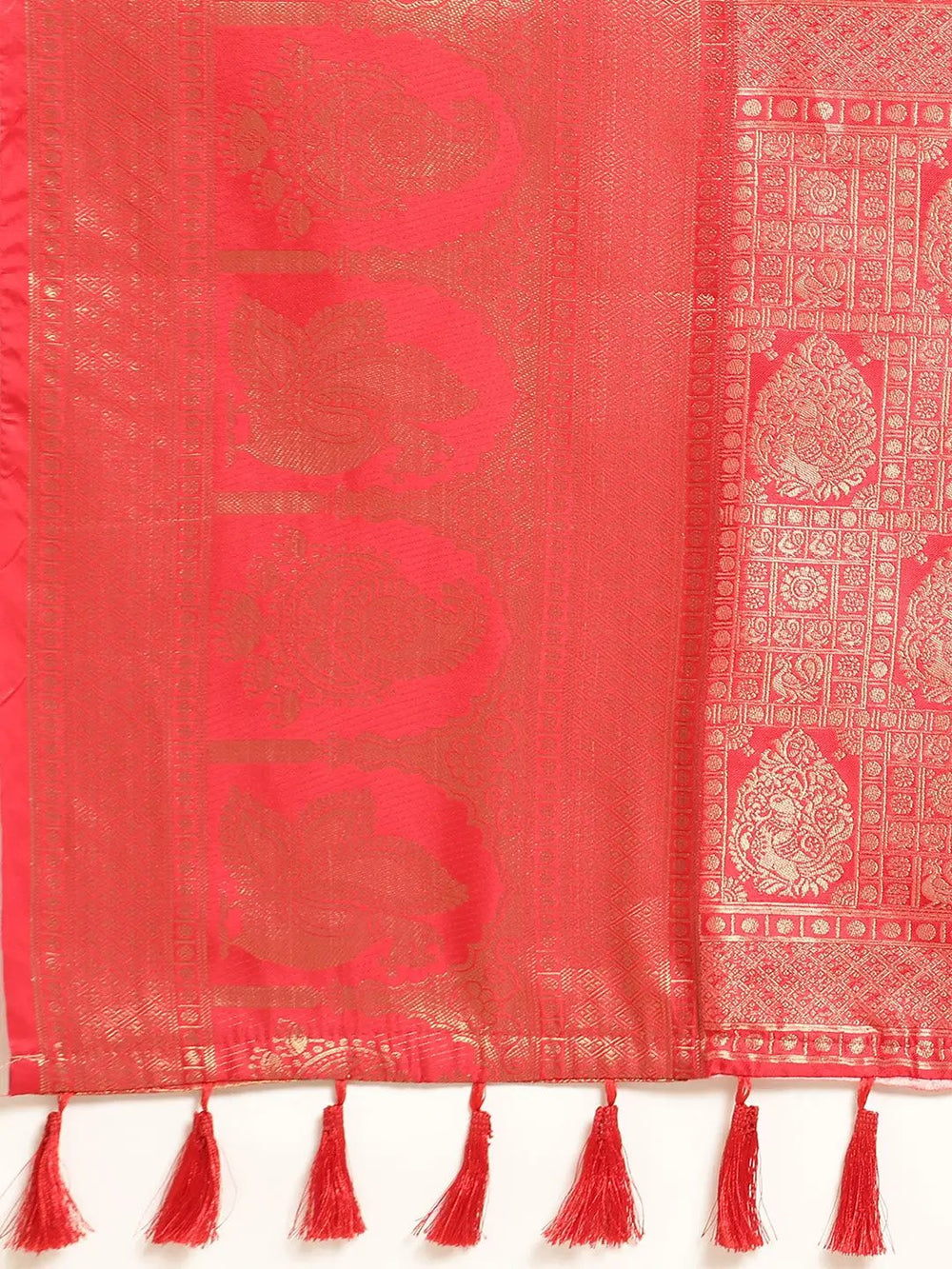 Soft Satin Kanchi Border Kalamkari Saree