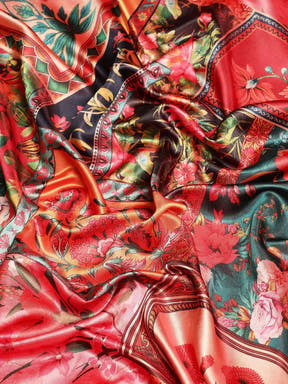 Soft Satin Kanchi Border Kalamkari Saree