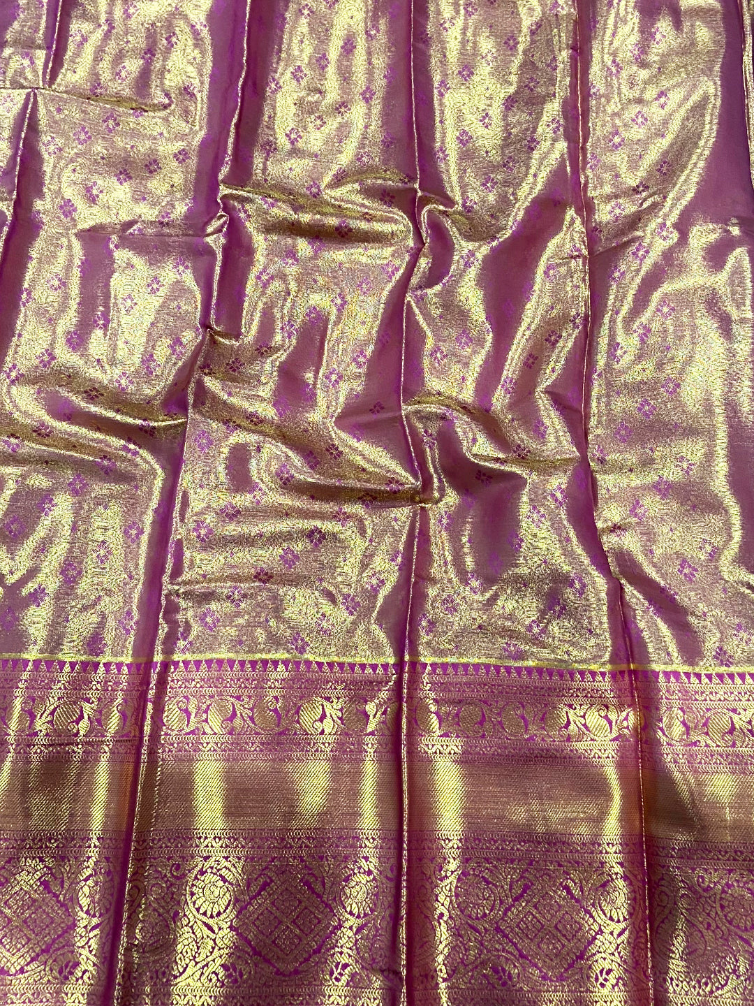 Lime Green Dharmavaram Silk Saree