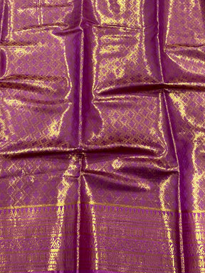 Golden Beige Dharmavaram Silk Saree