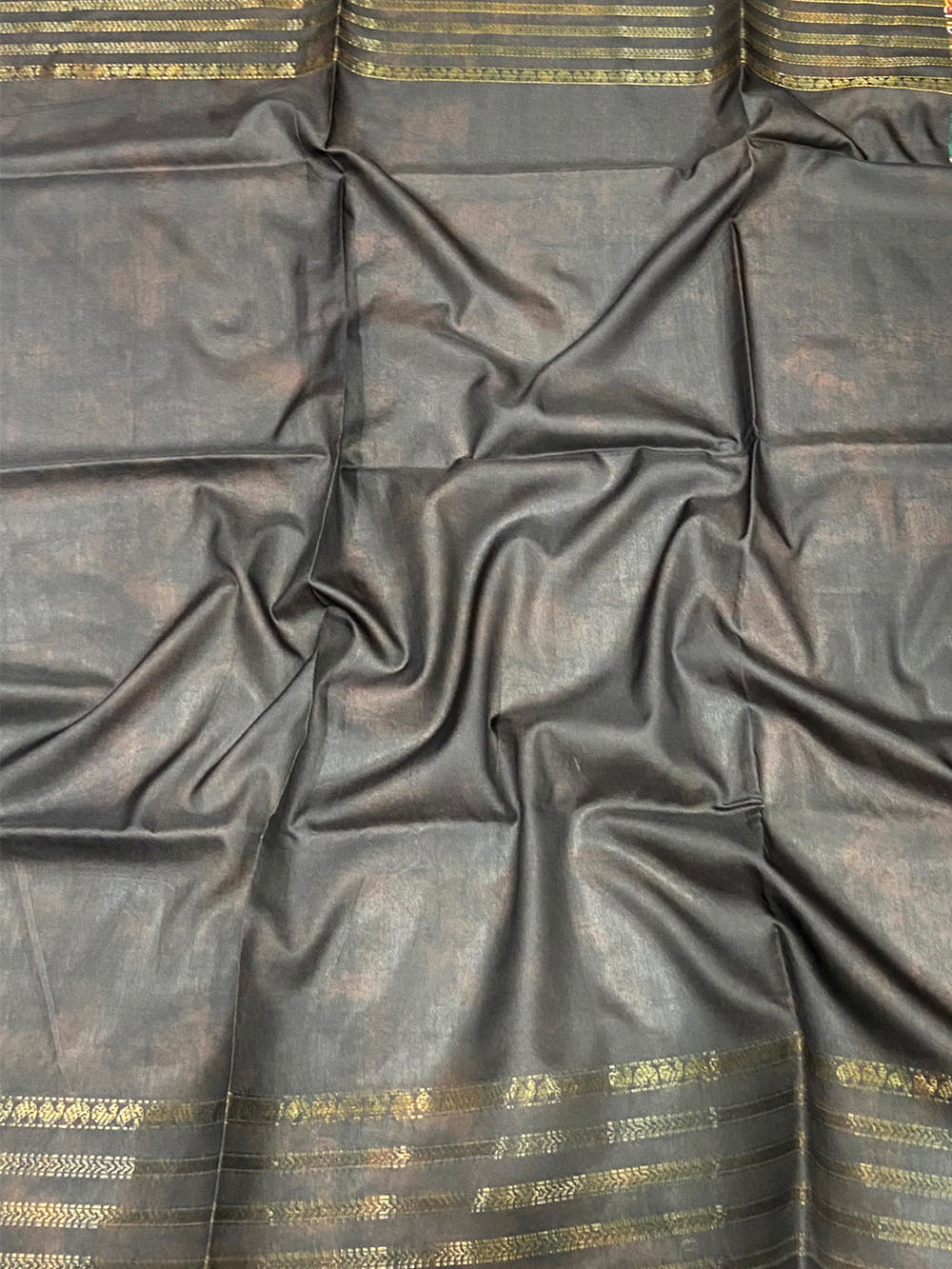 Dark Green Soft Silk Fish Kalamkari Saree