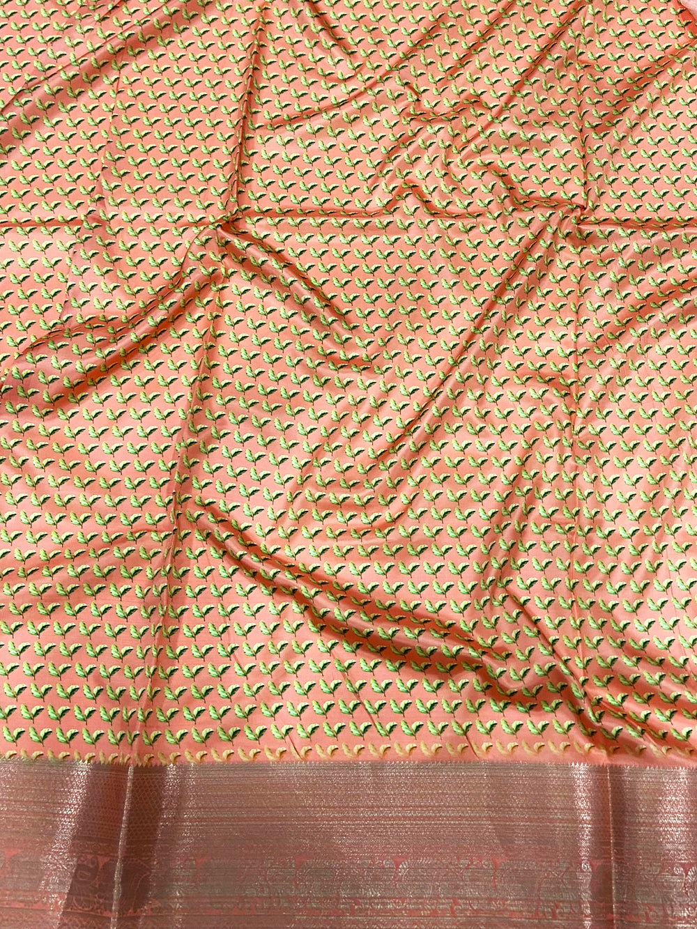 Coral Soft Organza Digital Print Saree